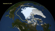 北極海冰覆蓋面積  有紀錄以來最低