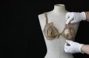 A brassiere from the late Middle Ages is pictured at the University of Innsbruck, archaeology department