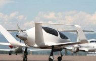 A one-fourth scale model of the Synergy aircraft underwent flight tests to try out the aircraft's fuel-efficient design.