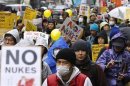 Una manifestazione contro il nucleare in Giappone