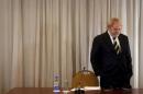 Former Brazilian President Lula da Silva arrives to a news conference with international media in Sao Paulo