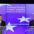 European Commission President Barroso and Council President Van Rompuy hold a news conference at the end of an EU leaders summit discussing the EU's long-term budget in Brussels