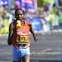 Jeptoo of Kenya runs on her way to winning the women's marathon at the London Marathon in London