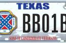 This image provided by the Texas Department of Motor Vehicles shows the design of a proposed Sons of Confederate Veterans license plate. The Supreme Court on March 23, 2015, will weigh a free-speech challenge to Texas' decision to refuse to issue a license plate bearing the Confederate battle flag. Specialty plates are big business in Texas, where drivers spent $17.6 million last year to choose from among more than 350 messages the state allows on the plates. (AP Photo/Texas Department of Motor Vehicles)