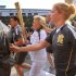 The Olympic torch was carried through Londonderry on Monday