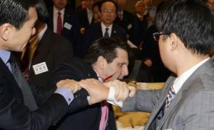 Handout photo of U.S. Ambassador to South Korea Lippert &hellip;