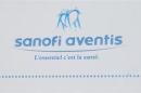 Logo of French drugmaker Sanofi-Aventis is seen on the facade of their headquarters in Paris