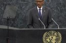Rwanda's President Kagame addresses the 68th United Nations General Assembly at UN headquarters in New York