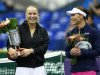 Denmark's Wozniacki holds her trophy after defeating Australia's Stosur in the women's singles final at the Kremlin cup tennis tournament in Moscow