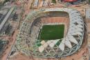 Aerial view of the Manaus Arena football stadium in Brazil, on December 10, 2013
