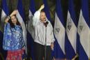 Nicaraguan President Daniel Ortega (R) and his wife, and now vice president, Rosario Murillo won 72.5 percent of the vote, according to official results with 99.8 percent of ballots counted