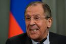 Russian Foreign Minister Sergei Lavrov, pictured in Moscow on March 19, 2015, says he is meeting with Cuban officials to develop a joint position on the US embargo on the communist island