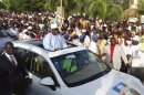 Presidential candidate Keita leads a rally on the last day of campaigning in Bamako