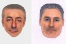 Images obtained on October 14, 2013 from London's Met Police show two e-fits of a man detectives want to contact in connection with the disappearance of Madeleine McCann