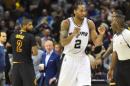 Leonard's late dunk lifts Spurs to OT win over Cavaliers
