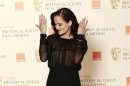 French actress Green poses for photographers at BAFTA award ceremony at the Royal Opera House in London