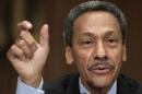 Representative Mel Watt testifies before the Senate Banking, Housing and Urban Affairs Committee confirmation hearing to be the regulator of mortgage finance firms Fannie Mae and Freddie Mac in Washington