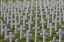 File photo of crosses at the cemetery outside the WWI Douaumont ossuary near Verdun, northeastern France