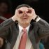 Louisville coach Rick Pitino gestures to his team during the second half of an NCAA college basketball game against Notre Dame at the Big East Conference tournament Friday, March 15, 2013, in New York. Louisville won 69-57. (AP Photo/Frank Franklin II)