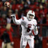 Louisville quarterback Teddy Bridgewater (5) throws a pass during the second half of an NCAA college football game against Rutgers in Piscataway, N.J., Thursday, Nov. 29, 2012. Louisville won 20-17. (AP Photo/Mel Evans)
