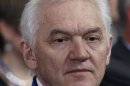 Businessman Gennady Timchenko looks on during his visit to the Russian Geographical Society in St. Petersburg