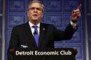 Former Florida Governor Jeb Bush addresses the Detroit Economic Club in Detroit