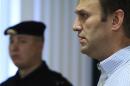 Russian opposition leader Navalny attends a court session in Kirov