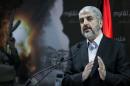 Chief of the Islamist Hamas movement Khaled Meshaal holds a press conference in the Qatari capital Doha on July 23, 2014