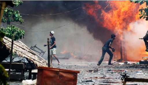 Rusuh di Kota Myanmar, 3 Masjid Dibakar  