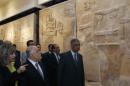 Iraqi Prime Minister Haider al-Abadi visits the Iraqi National Museum in Baghdad