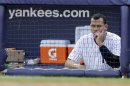FILE - In this Oct. 14, 2012 file photo, New York Yankees' Alex Rodriguez sits in the dugout after striking out in the second inning of Game 2 of the American League championship series against the Detroit Tigers in New York. Major League Baseball has told the union which players it intends to suspend in its drug investigation and which ones will receive lengthier penalties for their roles in the Biogenesis case. (AP Photo/Matt Slocum, File)