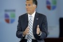 Republican presidential candidate and former Massachusetts Gov. Mitt Romney participates in a Univision 
