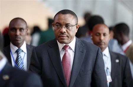 Ethiopian Prime Minister Hailemariam Desalegn arrives at the African Union Headquarters for the 21st Ordinary Session of the Assembly of Heads of States and Government in capital Addis Ababa May 26, 2013. REUTERS/Tiksa Negeri