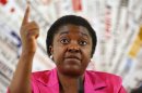 File photo of Italian Minister for Integration Cecile Kyenge during a news conference in Rome