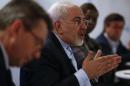 Iranian Foreign Minister Zarif attends the session 'Responding to Fragility' of the annual meeting of the World Economic Forum (WEF) in Davos