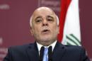Iraq's Prime Minister Haider al-Abadi speaks during a press conference in London on January 22, 2015