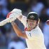 Australia's Warner plays a shot off the bowling of South Africa's Kleinveldt during the third day of the second test cricket match in Adelaide