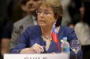 Chile's President Michelle Bachelet attends a session of the Summit of Heads of State of MERCOSUR and Associated States and 49th Meeting of the Common Market Council in Luque
