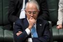 Australian Prime Minister Turnbull reacts during Question Time in the House of Representatives at Parliament House in Canberra, Australia