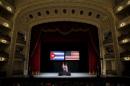 U.S. President Barack Obama delivers a speech to the Cuban people in the Gran Teatro de la Habana Alicia Alonso in Havana