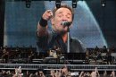 Singer Bruce Springsteen and the E-street band perform during their concert at Molinon Stadium in Gijon
