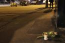 Flowers are laid near the corner where a shooting attack at a cultural centre in Copenhagen, Denmark occurred during a debate on Islam and free speech on February 14, 2015