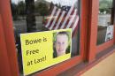 A sign of support of Army Sergeant Bowe Bergdahl is seen in Hailey, Idaho