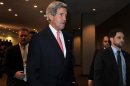 US Secretary of State John Kerry arrives at a meeting about Iran's nuclear program September 26, 2013 in New York