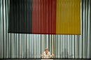 German Chancellor Merkel delivers speech at conference of leadership of German armed forces, Bundeswehr, in Strausberg