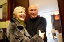 Mikhail Khodorkovsky (right) and German Green party spokesperson for East European politics Marieluise Beck, an old friend, at the Hotel Adlon in Berlin on December 21, 2013