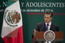 Mexican President Enrique Pena Nieto speaks during a signing ceremony for a new law that further protects children at Los Pinos presidential residence in Mexico City, Wednesday, Dec. 3, 2014. (AP Photo/Eduardo Verdugo)