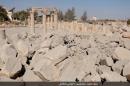 An image distributed by Islamic State militants on social media purports to show the destruction of a Roman-era temple in the ancient Syrian city of Palmyra