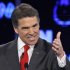FILE - In this Oct. 18, 2011 file photo, Republican presidential candidate Texas Gov. Rick Perry makes a point during a Republican presidential debate in Las Vegas. (AP Photo/Chris Carlson, File)