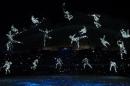 Dancers perform during the Opening Ceremony of the Sochi Winter Olympics at the Fisht Olympic Stadium on February 7, 2014 in Sochi
